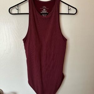 KLASSY NETWORK - Burgundy High Neck Bodysuit / XS